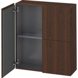L-Cube Duravit haute LC116706969 70x24,3x80cm, 2 portes, noyer brossé