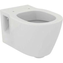 WC suspendu Ideal Standard Connect E8017MA vitré, chasse d'eau fermée, blanc Ideal Plus