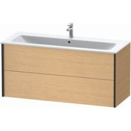 XViu Duravit vasque XV41280B212 121 x 56 x 48 cm, chêne brossé, 2 tiroirs, suspendu, noir mat
