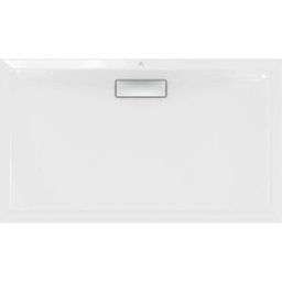 Ideal Standard Flat New receveur de douche rectangulaire T447601 garniture de vidange avec couvercle, 120 x 70 x 801 cm, blanc (Alpin)