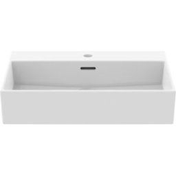 Ideal Standard lavabo T3889V1 avec trou pour robinetterie, avec trop-plein, meulé, 600 x 450 x 150 mm, blanc soie