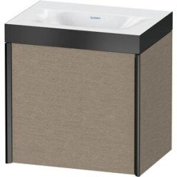 XViu Duravit vasque XV4630NB211P 45x33,3cm, 2000 , gauche, sans trou pour robinetterie, noir mat, Cadres P, chêne cachemire