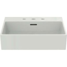 Ideal Standard T3882MA avec 3 trous pour robinetterie, avec trop-plein, 500 x 450 x 150 mm, blanc Ideal Plus