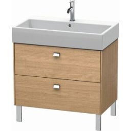 Brioso Duravit BR443501052 784x459mm, Europ. Chêne, 2 tiroirs, poignée chromée