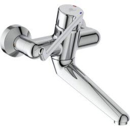 Ideal Standard robinetterie de sécurité pour lavabo mural B8225AA levier de commande 230 mm, saillie 280 mm, verrouillable, chromé