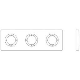 Ideal Standard 3 trous A1506AA 83 x 249 mm, chromée