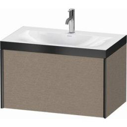 Duravit XViu Meuble XV4610OB211P 80x48cm, 2000 gigogne, 2000 trou de coulée, noir mat, Cadres P, le cachemire chêne