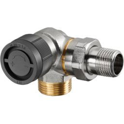 série Oventrop vanne thermostatique A 1181396 DN 15, G 3/4 AGxR 2000 / 2 AG, angle d'angle, gauche, laiton nickelé