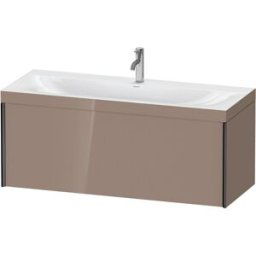 XViu Duravit vasque XV4612OB286C 120x48cm, coulissant 2000 2000 , noir mat, Cadres C, cappucino brillant