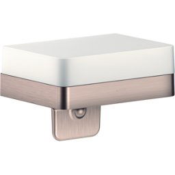 Hansgrohe Distributeur de lotion Axor 42819820 avec étagère, verre, nickel brossé