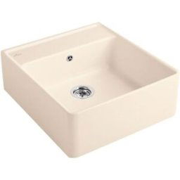 Villeroy und Boch Villeroy et Boch 1 bac 632061FU set de vidange, fonctionnement manuel, kit de montage, Ivoire