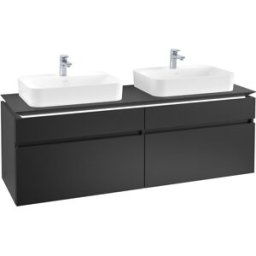 Villeroy und Boch Villeroy & Boch Legato Villeroy & Boch B768L0PD 160x55x50cm, avec éclairage LED, Black Matt Lacquer