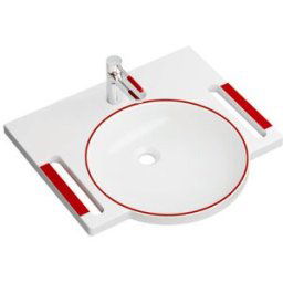 Hewi set de lavabo en fonte minérale 950.19.02584 60x55cm, avec trou pour robinetterie, sans trop-plein, umbra