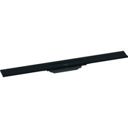 Hansgrohe RainDrain Flex caniveau de douche 56051670 80cm, kit de finition, peut être raccourci, pour montage mural, noir mat