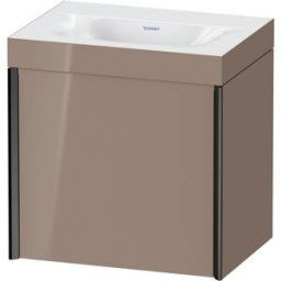 XViu Duravit vasque XV4631NB286C 45x33,3cm, 2000 , droite, sans trou pour robinetterie, noir mat, Cadres C, cappucino brillant