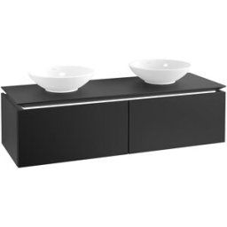 Villeroy und Boch Villeroy & Boch Legato Villeroy & Boch B668L0PD 140x38x50cm, avec éclairage LED, Black Matt Lacquer