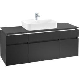 Villeroy und Boch Villeroy & Boch Legato Villeroy & Boch B760L0PD 140x55x50cm, avec éclairage LED, Black Matt Lacquer