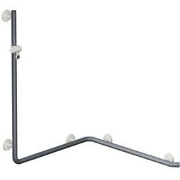 Hewi System 800 K main courante de douche 950.35.2309184 1110mm, support de douche, supports et Rosetten signal white, umbra