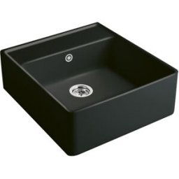 Villeroy und Boch Villeroy et Boch évier simple cuve 632062AM garniture de vidange , actionnement excentrique, kit de fixation, Amande