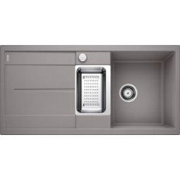 Blanco évier 513045 100x50cm, PuraDur alumetallic, réversible, avec télécommande de vidange / Accessoires