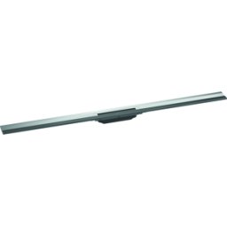Hansgrohe RainDrain Flex caniveau de douche 56054000 120cm, kit de finition, peut être raccourci, pour montage mural, chromé