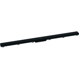 Hansgrohe RainDrain Match caniveau de douche 56042670 120cm, kit de finition, avec cadre réglable en hauteur, noir mat