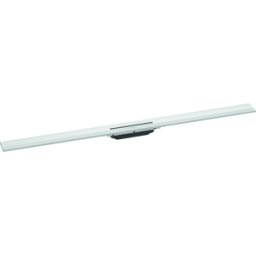 Hansgrohe RainDrain Flex caniveau de douche 56054700 120cm, kit de finition, peut être raccourci, pour montage mural, blanc mat