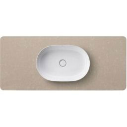 Duravit console de lavabo Luv LU946602525 138.8x59.5cm, structure Sand , en pierre de quartz, avec découpe 2000