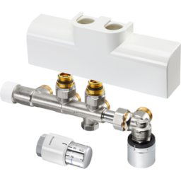 Oventrop Kit de Oventrop Multiblock T-RTL 1184188 blanc, pour Multiblock T-RTL / Uni SH, forme d'angle