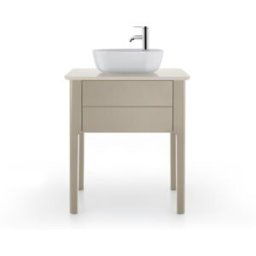 Duravit console de lavabo Luv LU946501717 68.8x47.5cm, structure blanche, en pierre de quartz, avec découpe 2000