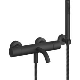 Dornbracht thermostat de Meta 34234979-33 pour montage mural, avec kit, noir mat