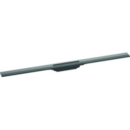 Hansgrohe RainDrain Flex caniveau de douche 56046340 100cm, kit de finition, peut être raccourci, chrome noir brossé