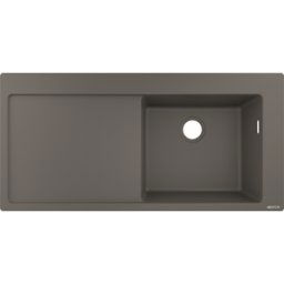Hansgrohe encastrer match0 43314290 1050 x 510 mm, 2000 principal 2000 droite, égouttoir, gris pierre