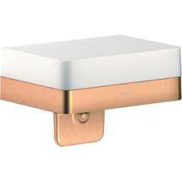 Hansgrohe Distributeur de lotion Axor 42819140 avec étagère, verre, bronze brossé