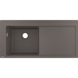 Hansgrohe évier 43330290 1050 x 510 mm, 2000 principal 2000 à gauche, égouttoir, gris pierre