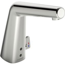 Hansadesigno mitigeur de lavabo infrarouge 51792201 fonctionnement sur batterie, saillie 138 mm, chrome