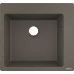Hansgrohe encastrer match0 43312290 560 x 510 mm, cuve principale 2000 , 2000 prédéfini, gris pierre