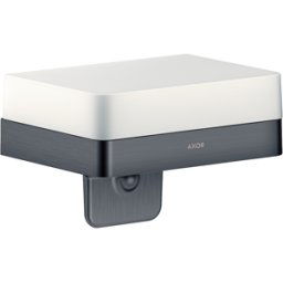 Hansgrohe Distributeur de lotion Axor 42819340 avec étagère, verre, chrome noir brossé
