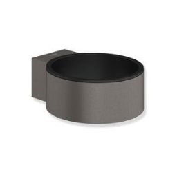 Hewi System 900 porte-sèche-cheveux 900.00.00060ER Halter revêtu par poudre gris foncé, insert noir mat profond