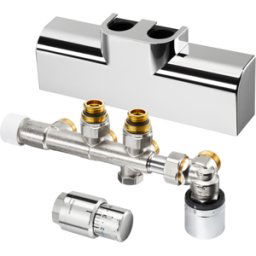 Oventrop Kit de Oventrop Multiblock T-RTL 1184288 chrome, pour Multiblock T-RTL / Uni SH, forme d'angle