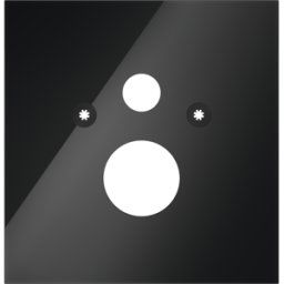 TECElux WC plaque de montage WC 9650105 verre noir, pour WC standard, TECElux