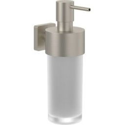 Villeroy und Boch Villeroy et Boch Elements Striking distributeur de savon TVA15200700064 nickel brossé noir, 230ml, verre dépoli