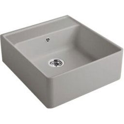 Villeroy und Boch Villeroy et Boch évier simple cuve 632062KD garniture de vidange , actionnement excentrique, kit de fixation, Fossil