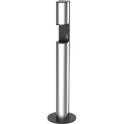 Keuco Plan distributeur de désinfectant 14956173537 argent anodisé / noir-gris, modèle sur pied, à piles