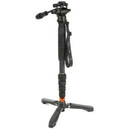 3 Legged Thing Punks Taylor 2.0 Monopod Kit with DOCZ2 Foot Stabiliser & AH Trinity Darkness, Matte Black (Kit monopode Taylor 2.0 avec stabilisateur de pied DOCZ2 et obscurité AH Trinity), noir mat