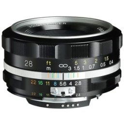Voigtlander Color Skopar F2.8 28 mm SLII-S Nikon noir/argent
