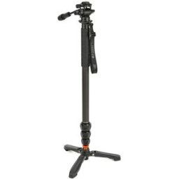 3 Legged Thing Legends Lance 2.0 Monopod Kit with DOCZ2 Foot Stabiliser & AH Trinity Darkness, Matte Black (Kit monopode Legends Lance 2.0 avec stabilisateur de pied DOCZ2 et AH Trinity Darkness, noir mat)