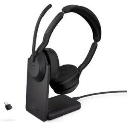 Casque sans fil Bluetooth USB-C Jabra Evolve2 55 MS Stéréo avec socle - Noir