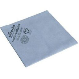 Lavette microfibre Vileda - non tissée usage long - Bleu - Sachet de 5