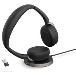 Casque sans fil Bluetooth USB-A + socle Jabra Evolve2 65 Flex MS Stéréo - Noir